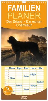 Produktbild: Familienplaner 2026 - Der Briard - Ein echter Charmeur mit 5 Spalten (Wandkalender, 21 x 45 cm) CALVENDO