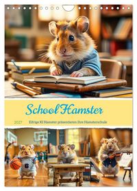 Produktbild: School Hamster - Eifrige KI Hamster pr&auml;sentieren ihre Hamsterschule (Wandkalender 2027 DIN A4 hoch), CALVENDO Monatskalender
