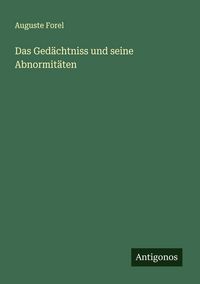 Produktbild: Das Ged&auml;chtniss und seine Abnormit&auml;ten