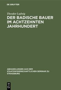 Produktbild: Der badische Bauer im achtzehnten Jahrhundert