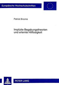 Produktbild: Implizite Begabungstheorien und erlernte Hilflosigkeit