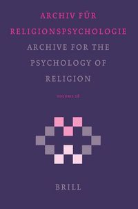 Produktbild: Archive for the Psychology of Religion / Archiv F&uuml;r Religionspsychologie, Volume 28 (2006)