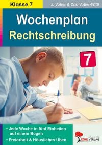 Produktbild: Wochenplan Rechtschreibung / Klasse 7