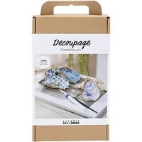 Produktbild: Creativ Company Kreativ Set D&eacute;coupage, Austernschalen, Blau