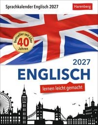 Produktbild: Englisch Sprachkalender 2027 - Englisch lernen leicht gemacht - Tagesabrei&szlig;kalender