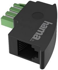 Produktbild: Hama Telefon (analog) Adapter [1x TAE-F-Stecker - 1x RJ11-Buchse] Schwarz