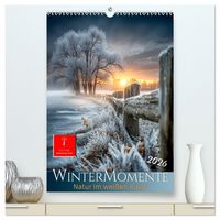 Produktbild: Wintermomente - Natur im wei&szlig;en Kleid (hochwertiger Premium Wandkalender 2026 DIN A2 hoch), Kunstdruck in Hochglanz