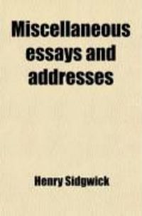 Produktbild: Miscellaneous Essays and Addresses