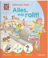 Produktbild: WAS IST WAS Junior Mitmach-Heft Alles, was rollt!