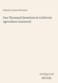 Produktbild: One Thousand Questions in California Agriculture Answered