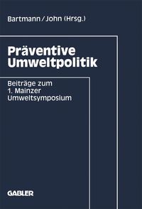 Produktbild: Pr&auml;ventive Umweltpolitik