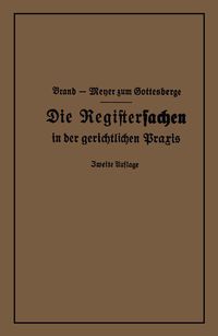Produktbild: Die Registersachen