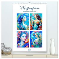 Produktbild: Meerjungfrauen. Bezaubernde Nixen im Meer (hochwertiger Premium Wandkalender 2026 DIN A2 hoch), Kunstdruck in Hochglanz