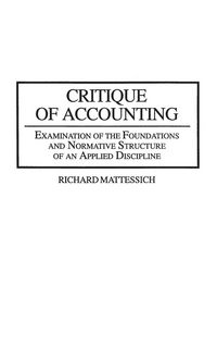 Produktbild: Critique of Accounting