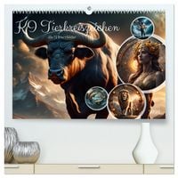 Produktbild: KI Tierkreiszeichen (hochwertiger Premium Wandkalender 2026 DIN A2 quer), Kunstdruck in Hochglanz