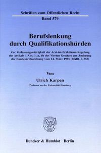Produktbild: Berufslenkung durch Qualifikationsh&uuml;rden.