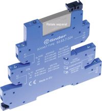 Produktbild: Finder 93.63.7.024 Relaissockel mit Halteb&uuml;gel, mit LED, mit EMV-Entst&ouml;rbeschaltung Passend f&uuml;r Serie (Relais): Serie 34 Finder