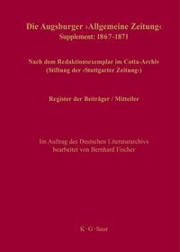Produktbild: Register der Beitr&auml;ger / Mitteiler