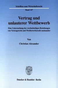 Produktbild: Vertrag und unlauterer Wettbewerb.