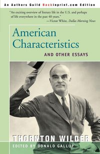 Produktbild: American Characteristics and Other Essays