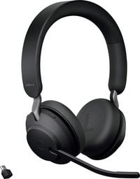 Produktbild: Jabra Evolve2 65 UC On Ear Headset Bluetooth&reg; Stereo Schwarz Lautst&auml;rkeregelung, Batterieladeanzeige, Mikrofon-Stummschaltung Telefon