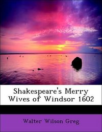 Produktbild: Greg, W: Shakespeare's Merry Wives of Windsor 1602