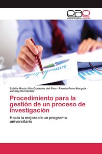 Produktbild: Procedimiento para la gesti&oacute;n de un proceso de investigaci&oacute;n