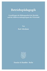 Produktbild: Betriebsp&auml;dagogik.