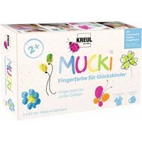 KREUL MUCKI Fingerfarbe für Glückskinder 6er Set 50 ml