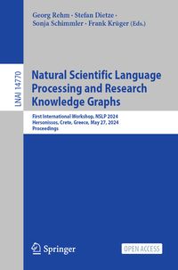 Produktbild: Natural Scientific Language Processing and Research Knowledge Graphs