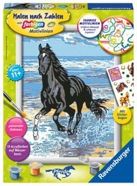 Produktbild: CreArt, Malen nach Zahlen Kinder - Pferd am Strand
