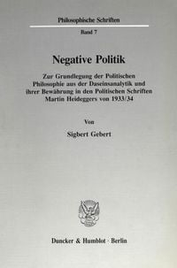 Bild vom Artikel Negative Politik. vom Autor Sigbert Gebert
