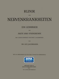 Produktbild: Klinik der Nervenkrankheiten