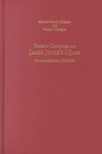 Produktbild: Recent Criticism of James Joyce's Ulysses