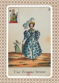 Produktbild: Carnet Lign&eacute; Cartomancie, Femme Brune, 18e Si&egrave;cle