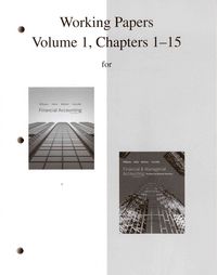 Produktbild: Working Papers, Volume 1, Chapters 1-15 for Financial Accounting and with Financial & Managerial Accounting