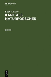 Produktbild: Kant als Naturforscher. Band II
