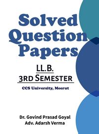 Produktbild: Solved Question Papers of LLB 3rd Semester