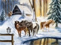 Produktbild: Wand-Adventskalender &ndash; Winterpferde