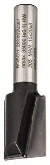 Produktbild: Bosch Accessories 2608628387 Nutfr&auml;ser Hartmetall L&auml;nge 51 mm Produktabmessung, &Oslash; 15 mm Schaftdurchmesser 8 mm