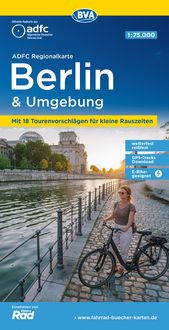 Produktbild: BVA ADFC Regionalkarte Berlin und Umgebung, mit Knotenpunkten 1:75.000