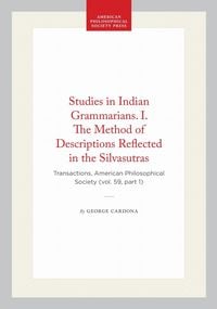 Produktbild: Studies in Indian Grammarians. I. the Method of Descriptions Reflected in the Silvasutras