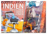 Produktbild: INDIEN Menschen Farben Impressionen (Tischkalender 2026 DIN A5 quer), CALVENDO Monatskalender