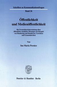 Produktbild: &Ouml;ffentlichkeit und Medien&ouml;ffentlichkeit.