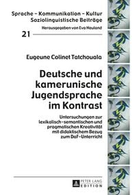 Produktbild: Deutsche und kamerunische Jugendsprache im Kontrast