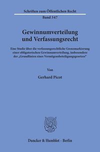 Produktbild: Gewinnumverteilung und Verfassungsrecht.