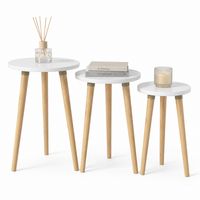 Produktbild: 3-tlg. Beistelltisch Set Rund Barilo 52/47/42 cm