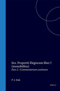 Produktbild: Sex. Propertii Elegiarum Liber I (Monobiblos)