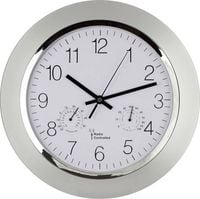 Produktbild: EUROTIME 56004 Funk Wanduhr 34cm x 50mm Silber