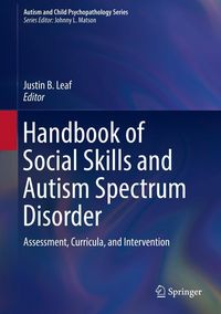 Produktbild: Handbook of Social Skills and Autism Spectrum Disorder